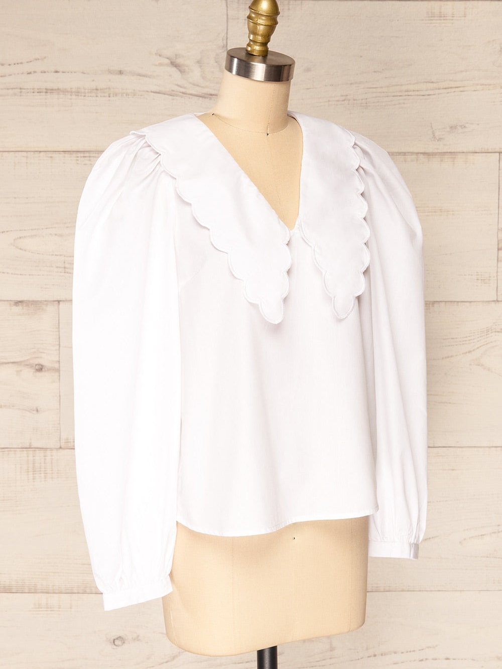Vero Moda xs Pombal White Peter Pan Collar Top